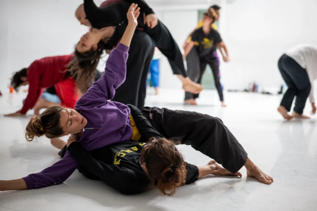 People dancing contact impro